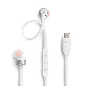Fone De Ouvido C/ Fio Intra-Auricular Jbl Tune 310C Branco