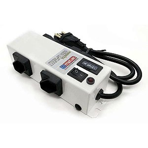 Filtro De Linha Metálico 4 Tomadas 10a Bivolt Cabo 1 Metro