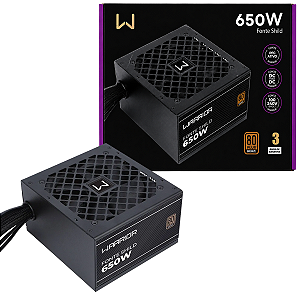 Fonte Gamer Shild 650W 80 Plus Bronze PFC AT Preto Multi
