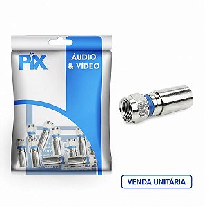 Conector F Compressao Rg6 Antena Sky Claro Prova D'Agua Uni