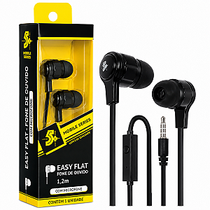 Fone de Ouvido Easy P3 3,5mm com Microfone para Celular 1,2m