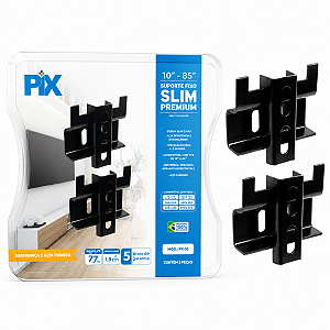 Suporte Fixo Tv Universal Led Lcd 10" A 85" Slim Premium Pix