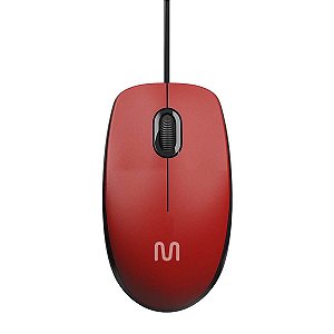Mouse Com Fio MF400 Silencioso USB 1200dpi Vermelho Multi