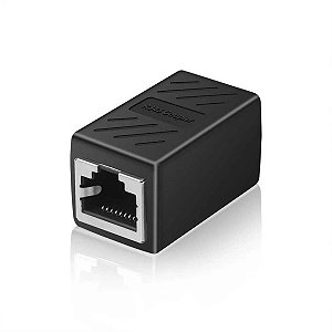 Emenda Rj45 Blindada Femea Para Femea Cat5e Cat6 Cat7 10Gbps
