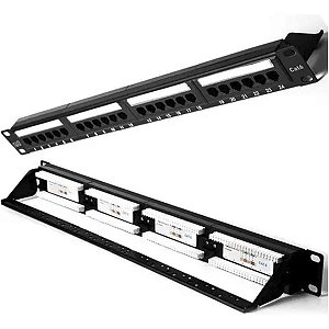 Patch Panel Cat6 24 Portas Sem Guia La-p624 Plus Cable