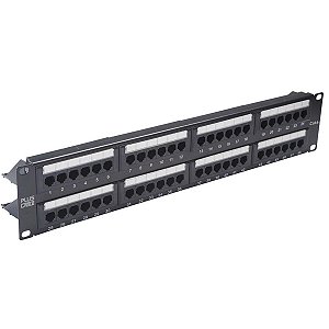 Patch Panel CAT6 48 Portas Com Guia LA-P648 PlusCable