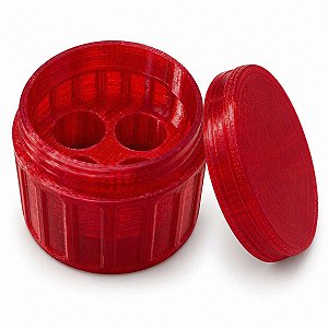 Porta Ampola 3ml Estojo Protetor 3d 4 Ampolas Vermelho