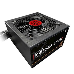 Fonte Kalkan Maxpower 650w Atx 80 Plus Bronze Preto