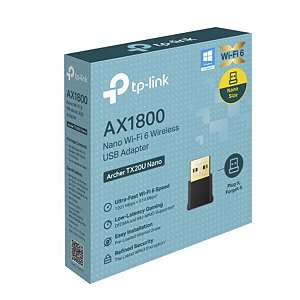 Adaptador Wi-Fi USB TP-Link Archer TX20U Nano AX1800