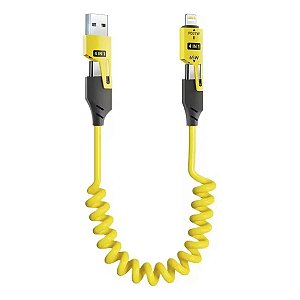 Cabo Turbo Flexivel 4 Em 1 65W X-Cell Xc-Cd-163 Amarelo