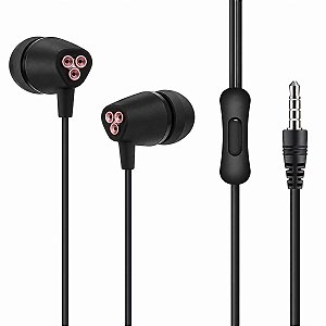 FONE DE OUVIDO COM MICROFONE P2 PRETO OEX FN200