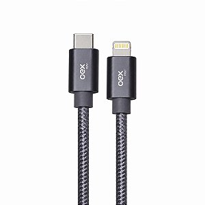 Cabo Usb Tipo C / Lightning 1,5m Cinza Espacial Ce201 Oex