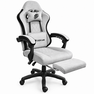 Cadeira Gamer Oex Game Reclinável Com Apoio Para Pés Cinza