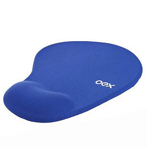 Mouse Pad OEX MP200 Confort Gel Azul com Apoio de Pulso