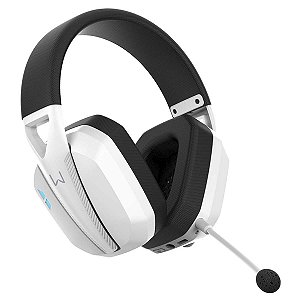 Fone Headset Gamer Sem Fio Balder Tri-Mode P3 Usb Branco