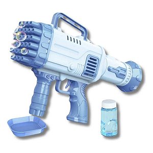 Pistola Bazuca De Bolha Giratoria 32 Furos Brq-Arm-25 Azul