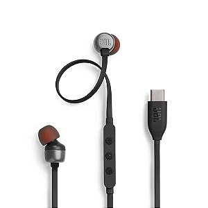 Fone De Ouvido Com Fio Tipo C Jbl Tune 310C Preto