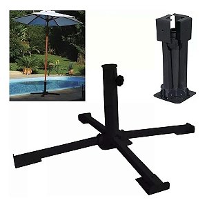 Base Suporte Dobrável Para Guarda Sol E Ombrelones 3695 Mor