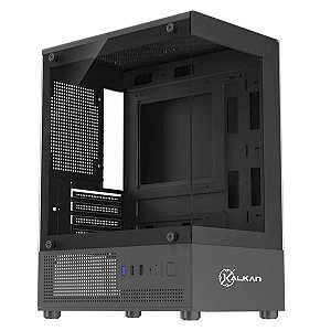 Gabinete Gamer Kalkan Hakon Preto Sem Fans Klk00080
