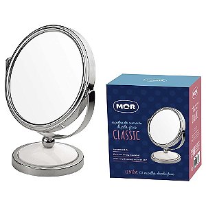 Espelho De Mesa Classic Com Aumento Dupla Face 8483 Mor
