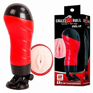 Masturbador Lanterna Vagina com Ventosa com Simulador de Gemidos - 1125