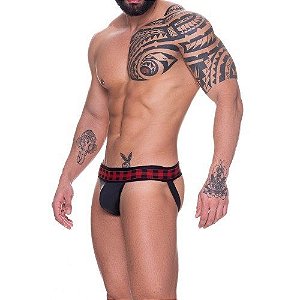 Jockstraps Cirre Preto Elástico Xadrez - JS544
