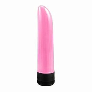 Vibrador Personal Liso Rosa Canelado 13 cm Multivelocidade - 4044