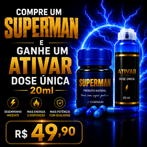 SuperMan Max Melhor Estimulante Masculino Efeito em 2Horas 5cps - 8592