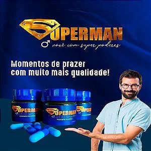 Super Man Melhor Estimulante Masculino Efeito Imediato Prolonga Ereção 5cps - 8592