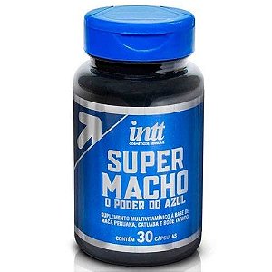 Super Macho o poder do Azul Ginseng, Catuaba, Arginina 30cps Original  - 87950
