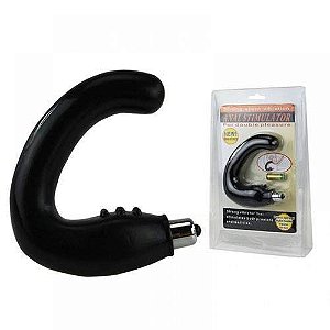 Massageador de Próstata em Silicone Strong Preto - 7048