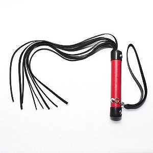 Chicote Luxo 8 Tiras Vermelho 40cm - 1498