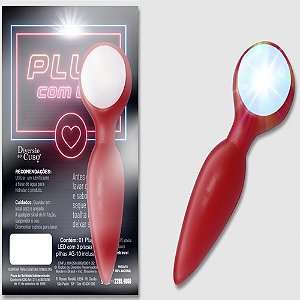 Plug Anal Led Cônico 3 Modos de Iluminação - 30129