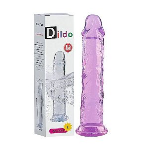 Prótese Maciça Silicone Roxa com Ventosa 21,5 X 4,2 cm - 8231