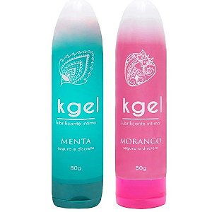 Kit 2 Lubrificante Intimo Menta e Morango 80gr - 7037