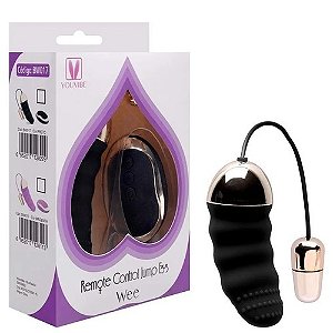 Vibrador Bullet Recarregável Texturizada Controle 10 Funções Preto - 5782