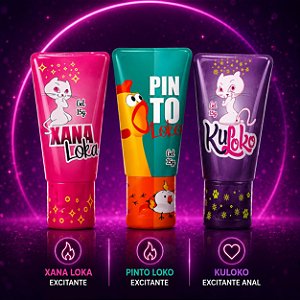 Kit Erótico Casal Gel com 3 Excitantes - 7050