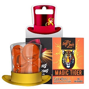 Hot Ball Bolinha Magic Tiger Esquenta, Esfria e Vibra 6un - 32411