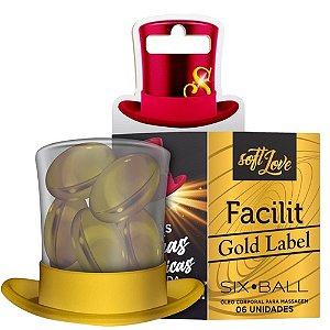 Hot Ball Bolinha Facilit Gold Label Anal 6un - 32381