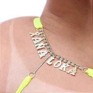 Tanga Fio Dental Amarelo Neon Xana Loka - 28852