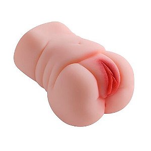 Masturbador Masculino Formato de Vagina e Ânus Pele - 9575