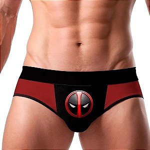 Jockstrap Sensual Deadpool Preta com Vermelho - 35227