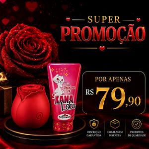Kit Promocional 1 Vibrador Sucção, 1 Gel Xana Loka - 7288