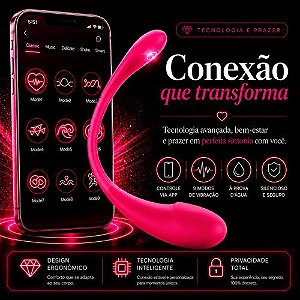 Vibrador Estimulador de Ponto G por Aplicativo Recarregável Pink - 34206