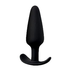 Plug Anal em silicone Preto 12,3cm X 3,1cm - 7461