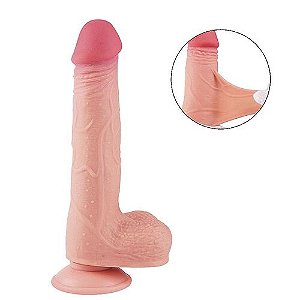 Protese Dupla Camada com Escroto e Ventosa 21,9 X 4,1 cm - 7996