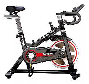 Bicicleta ergométrica O'Neal ISX300 para spinning cor preto e vermelho