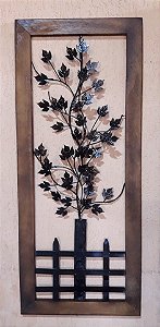Quadro Folhas de Outono com cerca