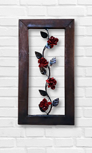 Quadro galho 4 flores - médio