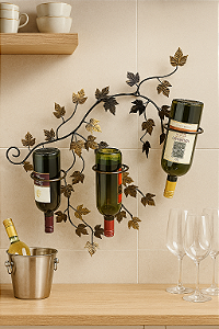 Adega de Parede Rústica-  3 garrafas